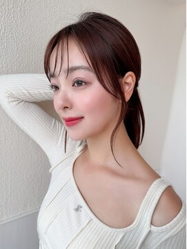 アフロート エル 錦糸町(AFLOAT L) 結んでもかわいいくびれセミロング × ミルクティーベージュ