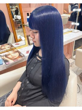 ネイビーブルー/ブルーカラー/ブリーチカラー/寒色系カラー