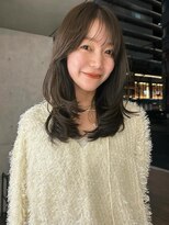 フィルムス 大阪本町(FILMS) レイヤーカット/オリーブベージュ/透明感カラー/顔まわりカット