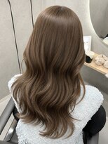 リノア 西梅田 福島(Linoa) ブリーチ無しミルクティーベージュ/上品韓国レイヤー