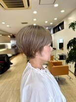 ディーコ(IDEEK) 大人のショートボブ+明るい白髪カバー/グラデーションボブ#6