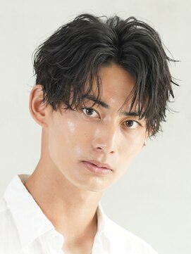 フィフス 大分(fifth) 大分シャドウパーマメンズカットラウンドマッシュセンターパート