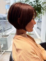 ナチュラル ヘアーデザイニング(Natural hair designing)&nbsp;ショートボブ/前下がりボブ/ココアブラウン/乾かすだけで決まる