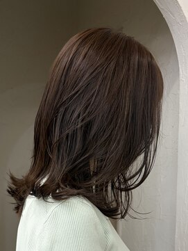 ヘアーアイスカルテット(HAIR ICI QUARTET) 夏カラー透明感カラー/ブリーチなしカラー顔周り/大人ボブ