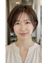 ハピエル ヘアークルー(HAPPYEL hair crew) 40代50代丸みショートボブ