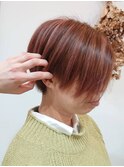 【垢抜け3Dデザイン】ピンク系ショート