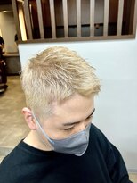 リレーションメンズヘアー(RELATION MEN'S HAIR) ショートスタイル×ハイトーンカラー／ベリーショート