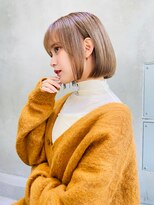 ケイト(kate)&nbsp;【kate 大宮】透け感プラチナベージュx重め内巻きボブ