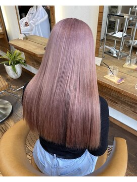 ウッディ ブラウン ピンクラベンダー