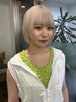 レコ 渋谷(LECO)&nbsp;ホワイトブロンドハイトーンボブ