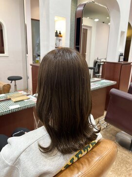 ブランシェ JR勝川駅南口店(BRANCHE) ブリーチ無しオリーブベージュカラー