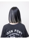 インナーカラー#切りっぱなしボブ#ケアブリーチ#ダブルカラー