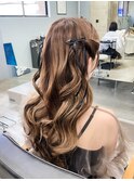 ハーフツインのお呼ばれアレンジ