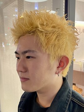 レヴィア(REVIA) メンズカットスパイキーショート抜きっぱなしブリーチ