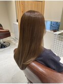 マットベージュ×艶ストレート