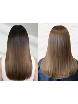 <"触れたくなる柔らか質感"に感動>最新の縮毛矯正で自然な美シルエット&髪質を実現![オージュア/髪質改善]