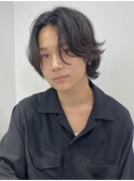 ミディアムレイヤー　ニュアンスパーマ　毛流れ　MOMO