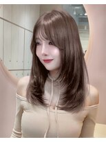 グロー オオミヤ アネックス 大宮(GLROW OMIYA ANNEX)&nbsp;韓国ヘア レイヤーカット ブリーチなしダブル ベージュ