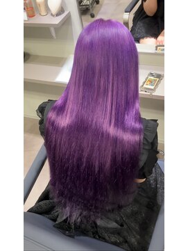 アーチフォーヘア 心斎橋店(a-rch for hair) ミリエクステを染めて作るパープルカラー！