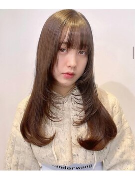 美容室 パルス 静岡鷹匠店(PALS) 内巻きレイヤー/ブラウンカラー/ハイレイヤー