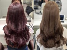 【ayaka＊スタイル紹介】まろやかミルキーベージュ/艶ラベンダーピンク