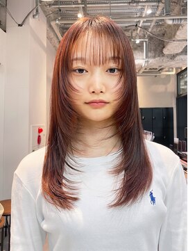 アルバム 銀座(ALBUM GINZA) おくれ毛顔周りレイヤーロングフェイスフレーミング_F1048