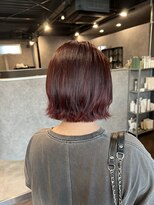 インク(ink)&nbsp;【小顔】パッツンボブ×ダークピンク