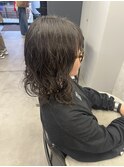ラフウェーブミディ　抜け感×ナチュラルパーマ