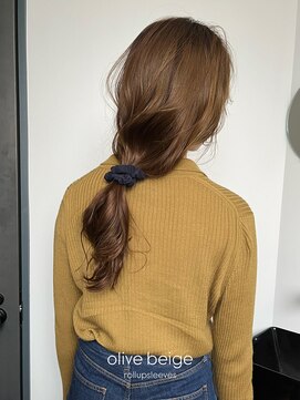 ロールアップスリーブス(ROLL UP SLEEVES) ブリーチなしolivebeige