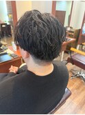 シャドウ×ツイストパーマ