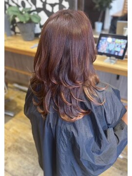桃の木 ヘアー(桃の木 hair) ボルドーセーブル×ハイレイヤーカット