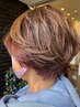 ショート、ミディアムヘアのカット+ハイライトカラーのみ ¥11550~