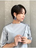 ハンサムショート/丸みショートボブ/20代30代40代50代/顔周り