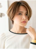 ハンサムショート/アッシュベージュ/小顔ショート/外国人風e