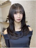 【簡単盛れる】小顔ワンホンレイヤーカットハッシュカット