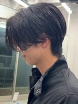 セプト 博多(SEPT.)&nbsp;毛流れパーマ 前髪パーマ 黒髪ミディアム 韓国 メンズパーマ