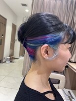 アッシュ 下丸子店(Ash)&nbsp;幻想的なデザインカラー♪夜会巻きアレンジスタイル