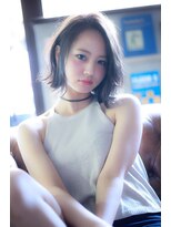 siena スモーキーアッシュグレーxうるさやショートボブ