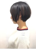 【morio池袋】大人かわいい黒髪前下がり耳かけショート#