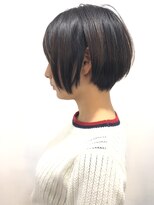 ラウンジ モリオ イケブクロ(Lounge MORIO Ikebukuro) 【morio池袋】大人かわいい黒髪前下がり耳かけショート#