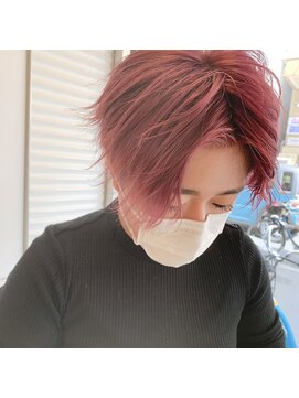 アッシュ 武蔵小金井店(Ash) ＼ハイトーンショート×青みピンク／