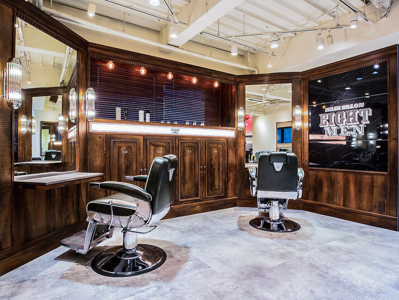 ★Yamazaki★理容椅子　バーバーチェアー　ブラウン　不具合ありません ☆Yamazaki☆理容椅子 バーバーチェアー ブラウン 不具合