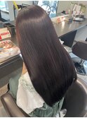 艶髪ストレート×アッシュブラック×艶髪×ストレートロング