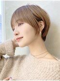 大人ショートボブ丸みショートマッシュショートカット前髪あり