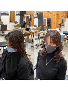 ディッシュ 五反田(dish) 美艶髪/透明感チョコブラウン/くびれヘア☆五反田駅美容院