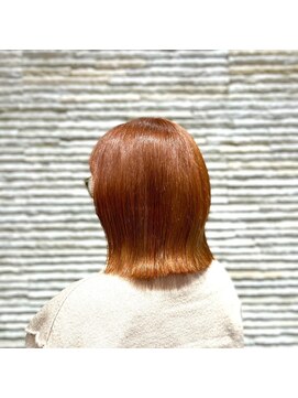 ビス ヘア アンド ビューティー 西新井店(Vis Hair＆Beauty) 20代30代40代オレンジベージュ暖色系カラー大人ボブ透明感小顔