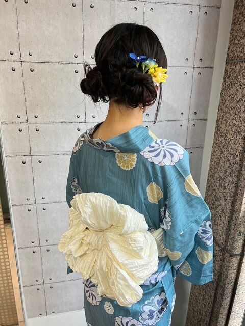 ヘアセット＋浴衣着付け