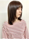 【FOLK】透明感ダークグレージュ☆似合わせ内巻きレイヤー♪