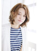 シュシュット(chouchoute)&nbsp;斜めバングデザインカラーシルキーベージュグレージュカラー/160