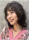 ゆるふわガーリーパーマ